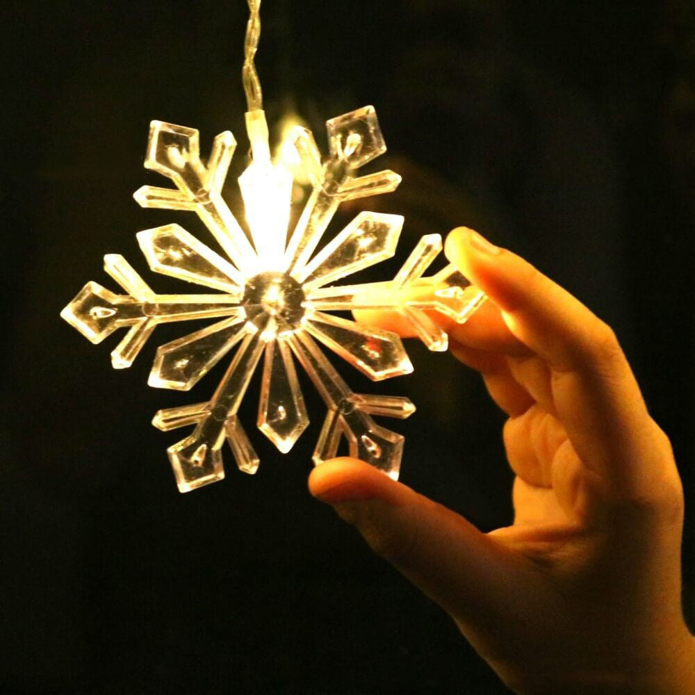 Snowflake Remote Control Ice Strip Light Blinking LED Decorative String Lights