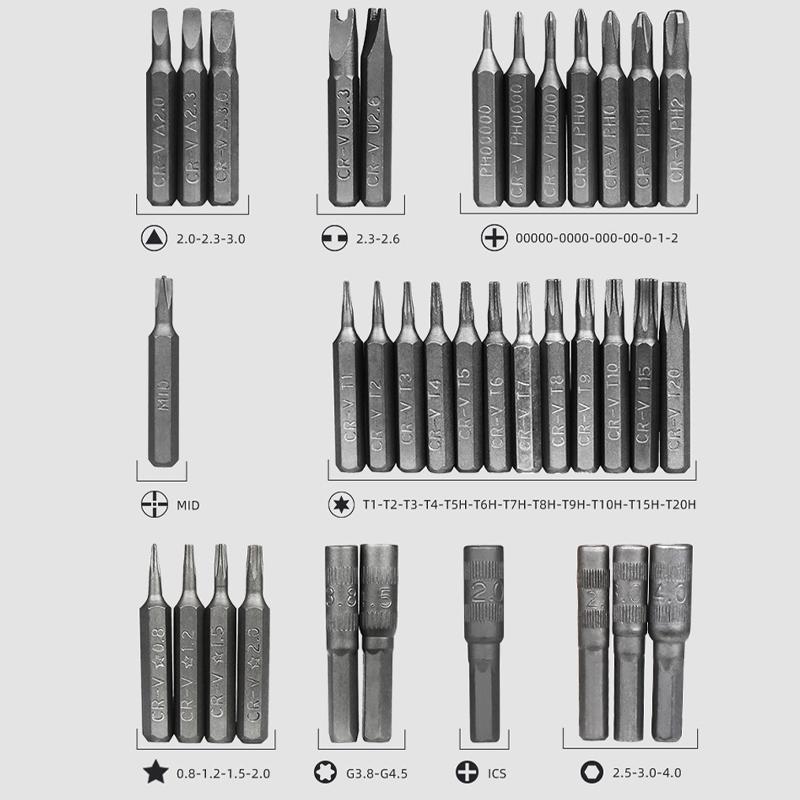 Precision screwdriver set 62 in 1