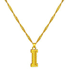 18K gold-plated initial letter necklace