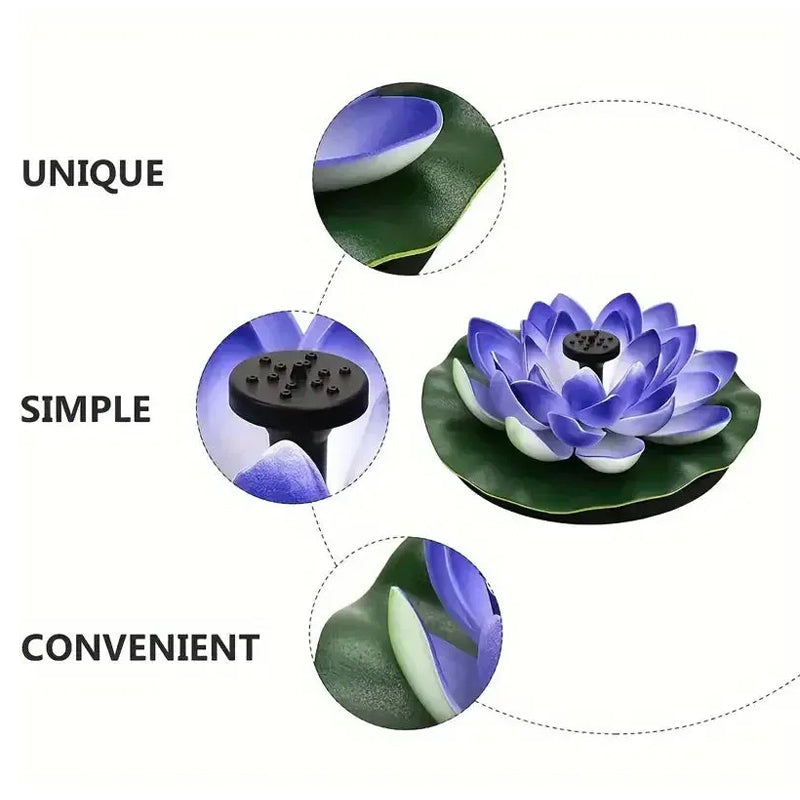 Lotus-shaped solar fountain pond decoration