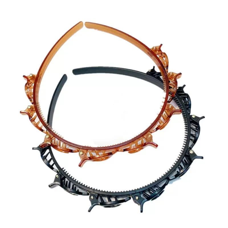 Headband with fringe clip