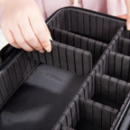 Makeup Cosmetic Storage Bag with Adjustable Compartment
