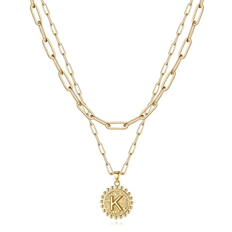 Golden Initial Necklaces for Women