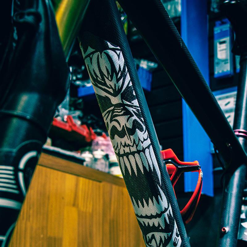 Mountain bike protective stickers
