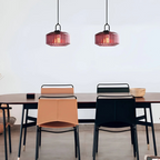 Retro Colored Glass Pendant Lamp