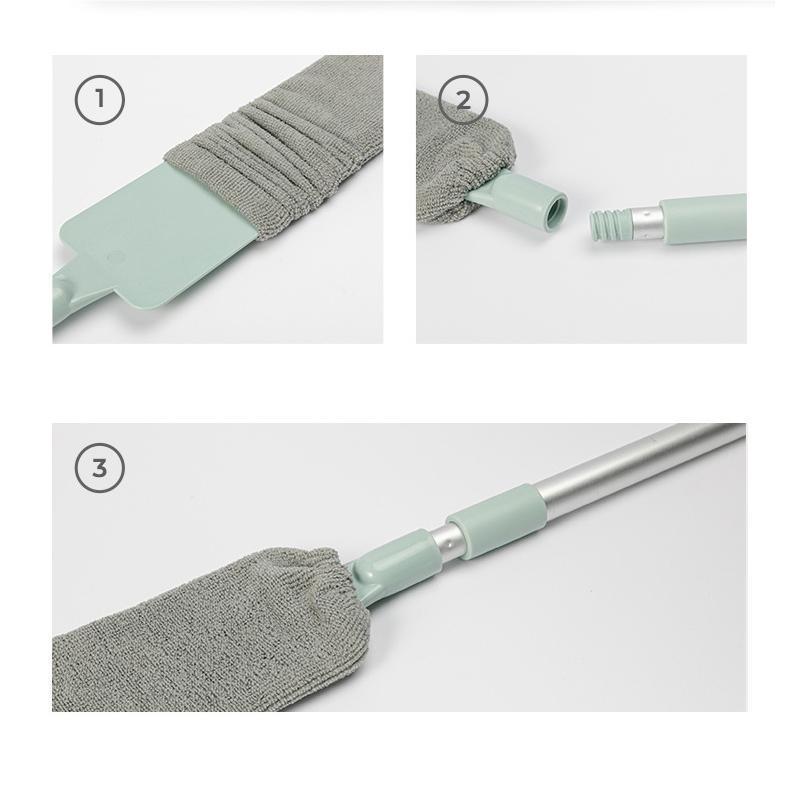 Multifunctional expandable microfiber cloth duster gap wiper