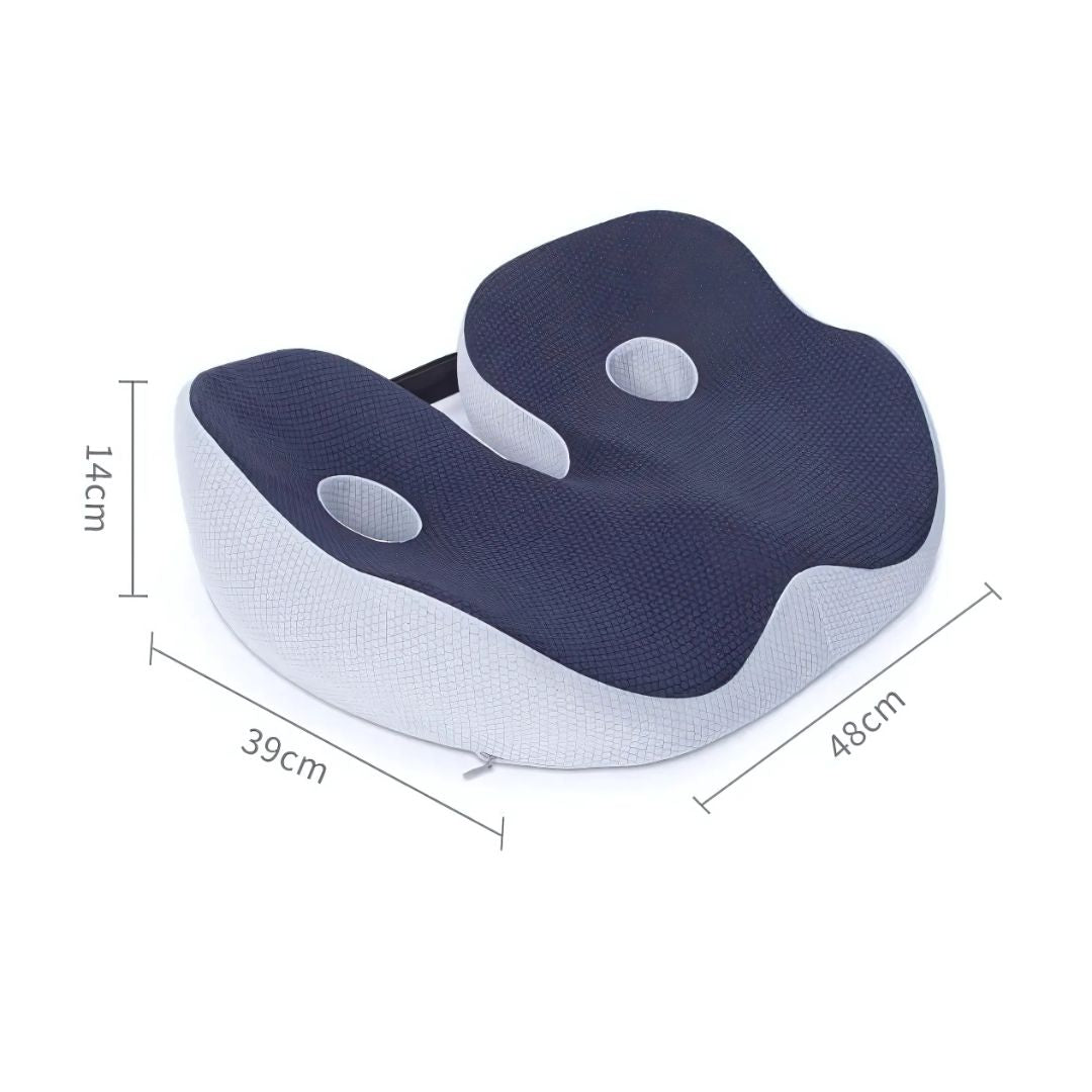 SitSmart Adjustable Memory Foam Sit Bone Relief | Seat Cushion for Tailbone Pressure Pain - Posture Support in Office Chairs