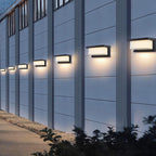 Modern Minimalist Solar Rectangle PC LED Outdoor Wall Light Lamp For Outdoor Patio