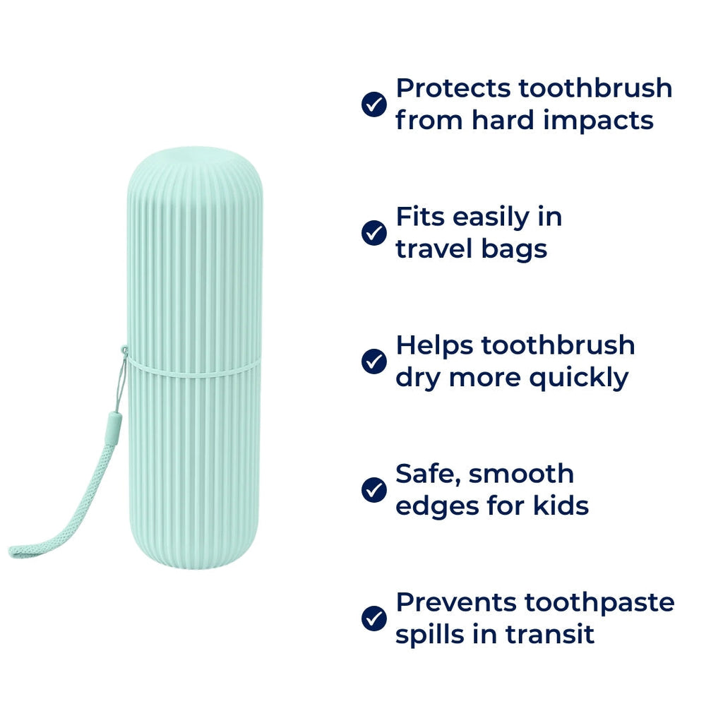 Mouthwash Cup Included – Compact Dust‑proof Design – Hygienic Oral Care for Travel & Holidays