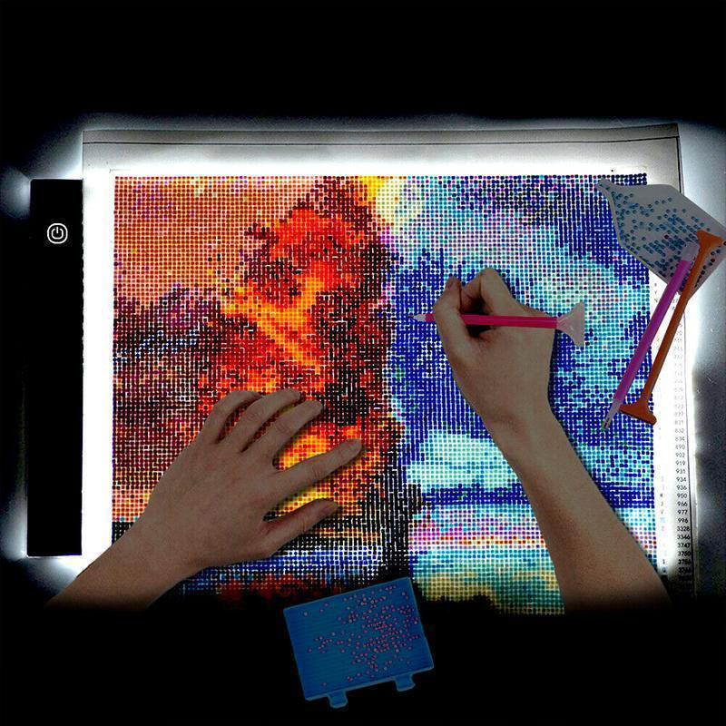 Drawing board with LED light