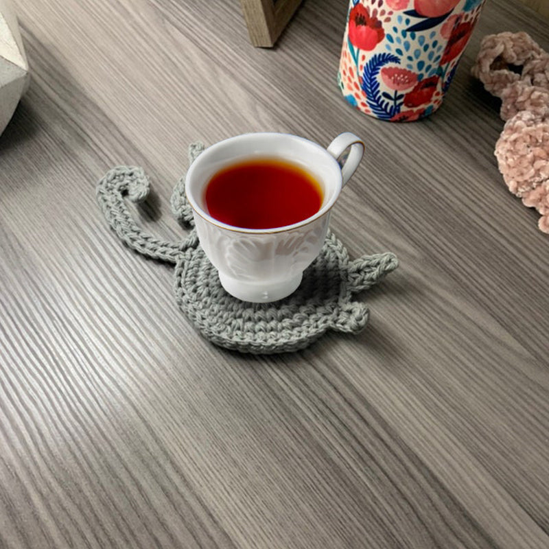 Funny Cat Butt Coasters Cat Butt Cup Mat Knitted Gift for Cat Fans