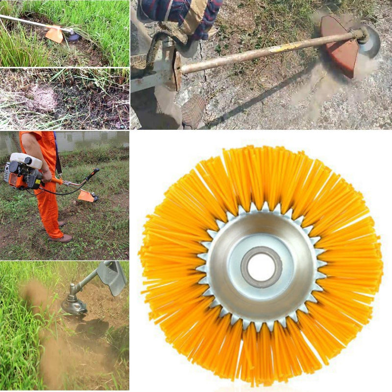 Nylon weed brush for lawn mower