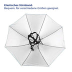 Rain umbrella hat for fishing and gardening