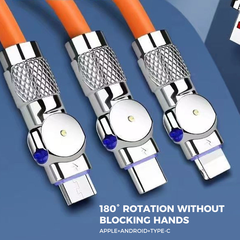Rotating elbow data cable