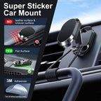 Foldable metal car phone holder