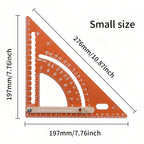 Multifunctional Woodworking Triangle Ruler - Heavy Duty Aluminum Alloy Speed Square with Adjustable Positioning Block
