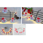 Battery-Powered LED Christmas String Lights with 10 or 20 Bells and Elk Designs