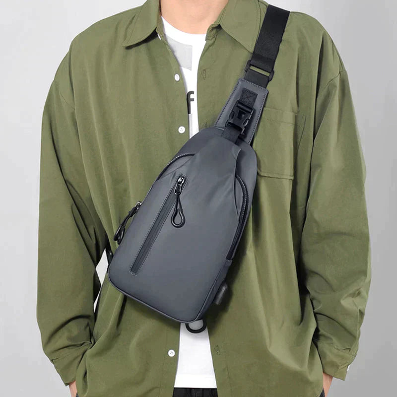 UrbanShield Waterproof Crossbody Bag with Anti-Theft Design