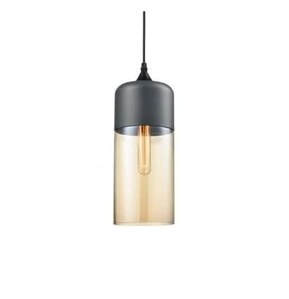 Hand-Blown Glass & Wood Pendant Light Adjustable