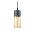 Hand-Blown Glass & Wood Pendant Light Adjustable