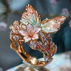 Butterfly flower ring