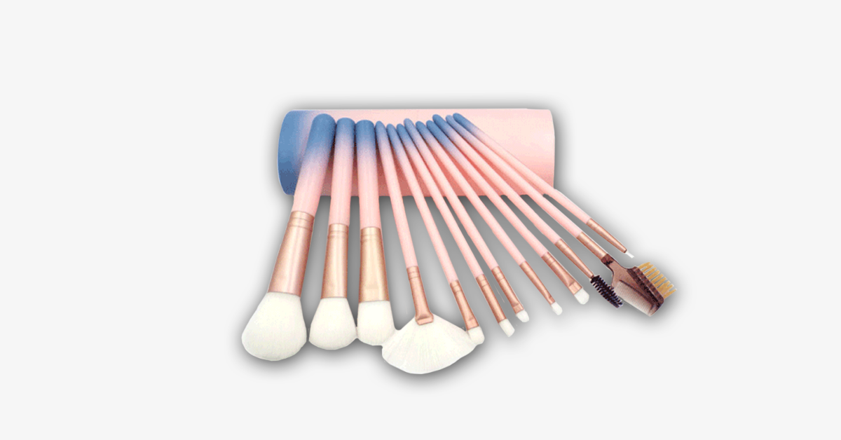 12-piece Pink Ombre Brush Set – Apply makeup like a pro!