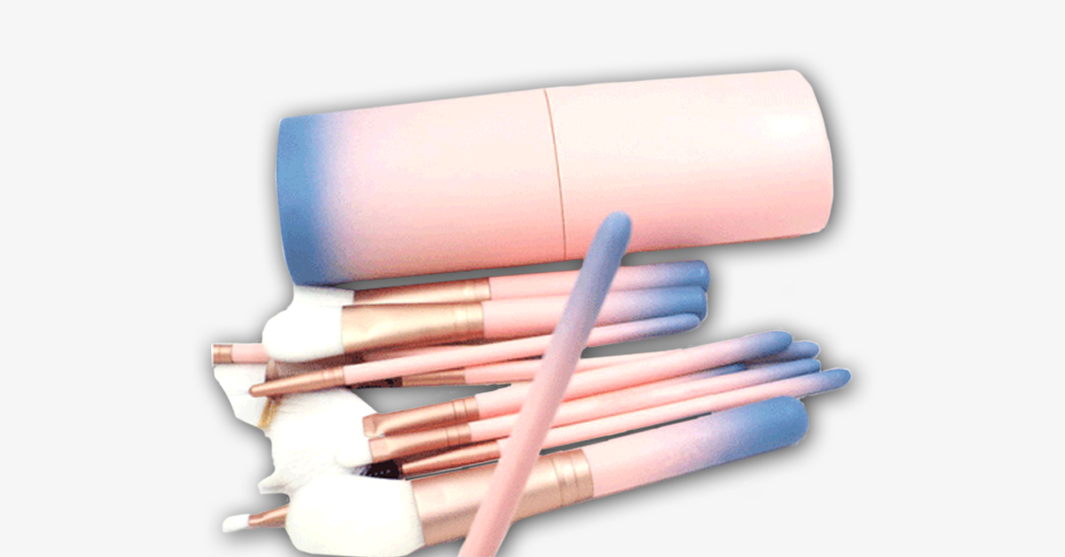 12-piece Pink Ombre Brush Set – Apply makeup like a pro!