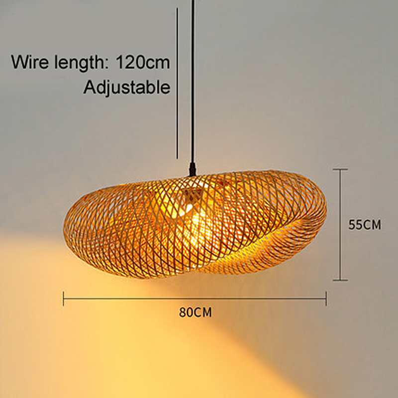 Rattan Woven Bamboo - Pendant Light - Led - Light