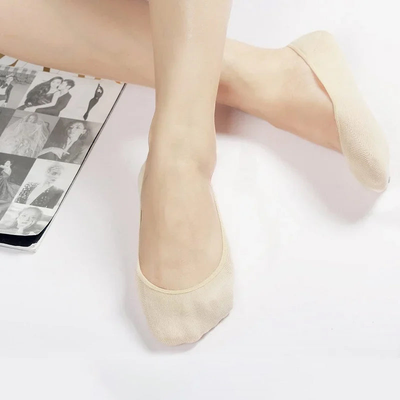 Non-slip invisible boot socks