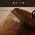 BarrelGlow Vintage Pendant Light | Wood Wine Barrel Design | 1-bulb | Rustic Lighting