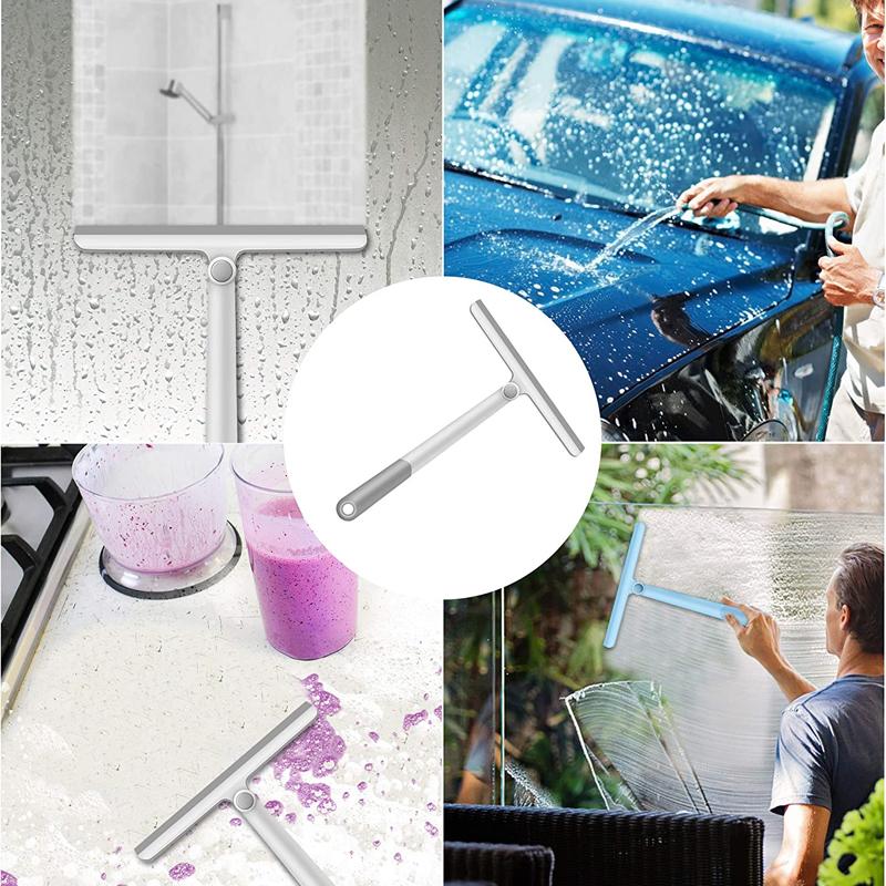 Shower squeegee for glass