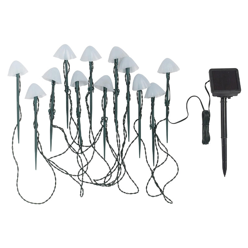 LED Solar String Lights Ground Stake Mushroom Lights