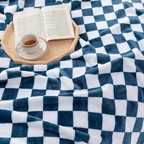 Stylish blanket in checkered pattern for your home