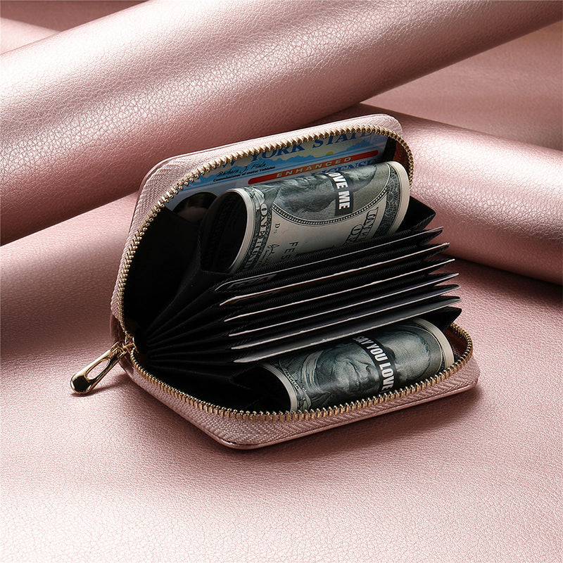 Intelligent AirTag-Zip RFID Leather Wallet