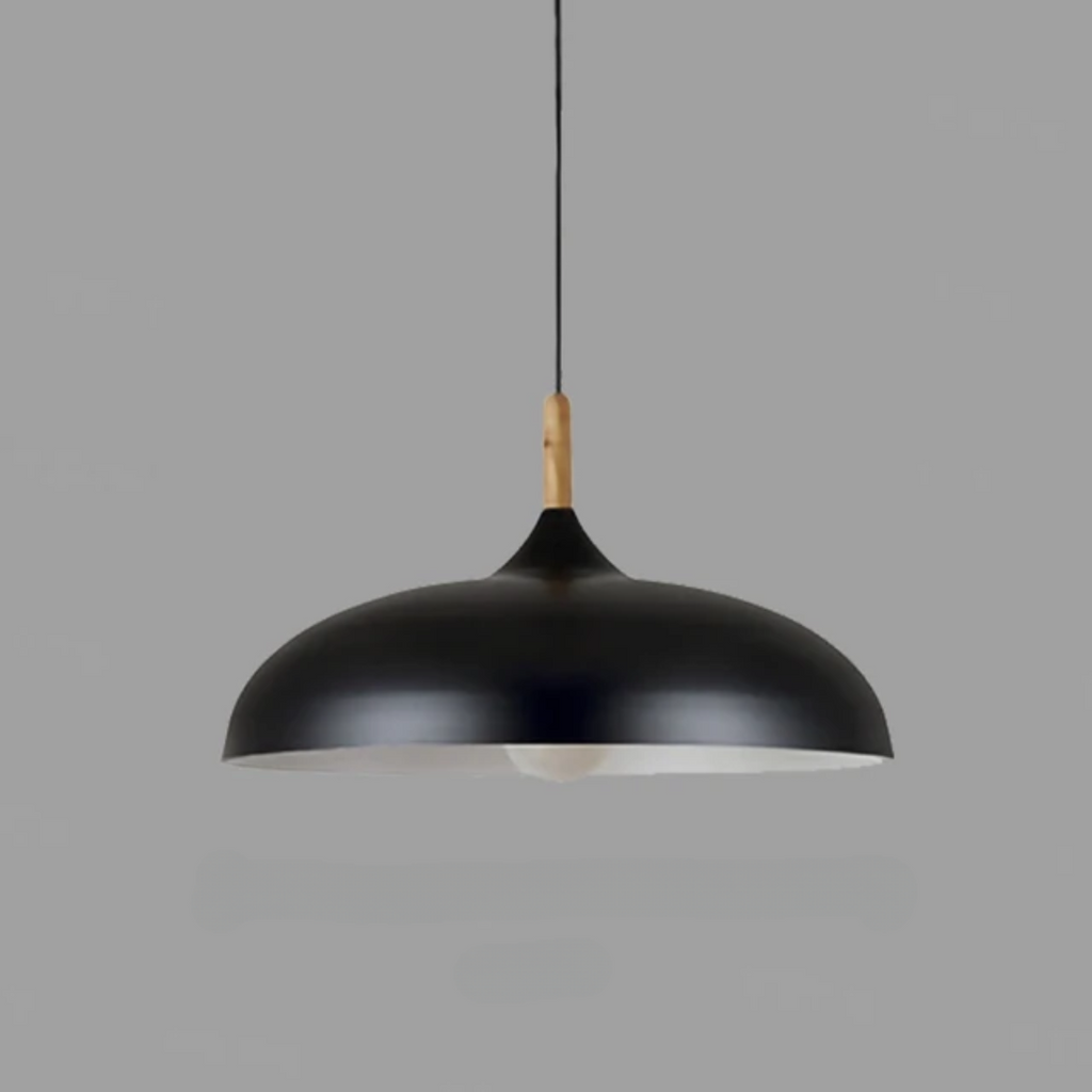 Oak Pendant Light with Minimalist Design for Dining or Living Room