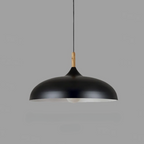 Oak Pendant Light with Minimalist Design for Dining or Living Room