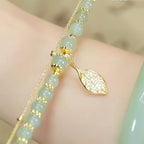 Hetian Jade Bracelet with Leaf