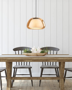 Elegant Lamp in the Form of a Glass Dome with Crystal Accent
