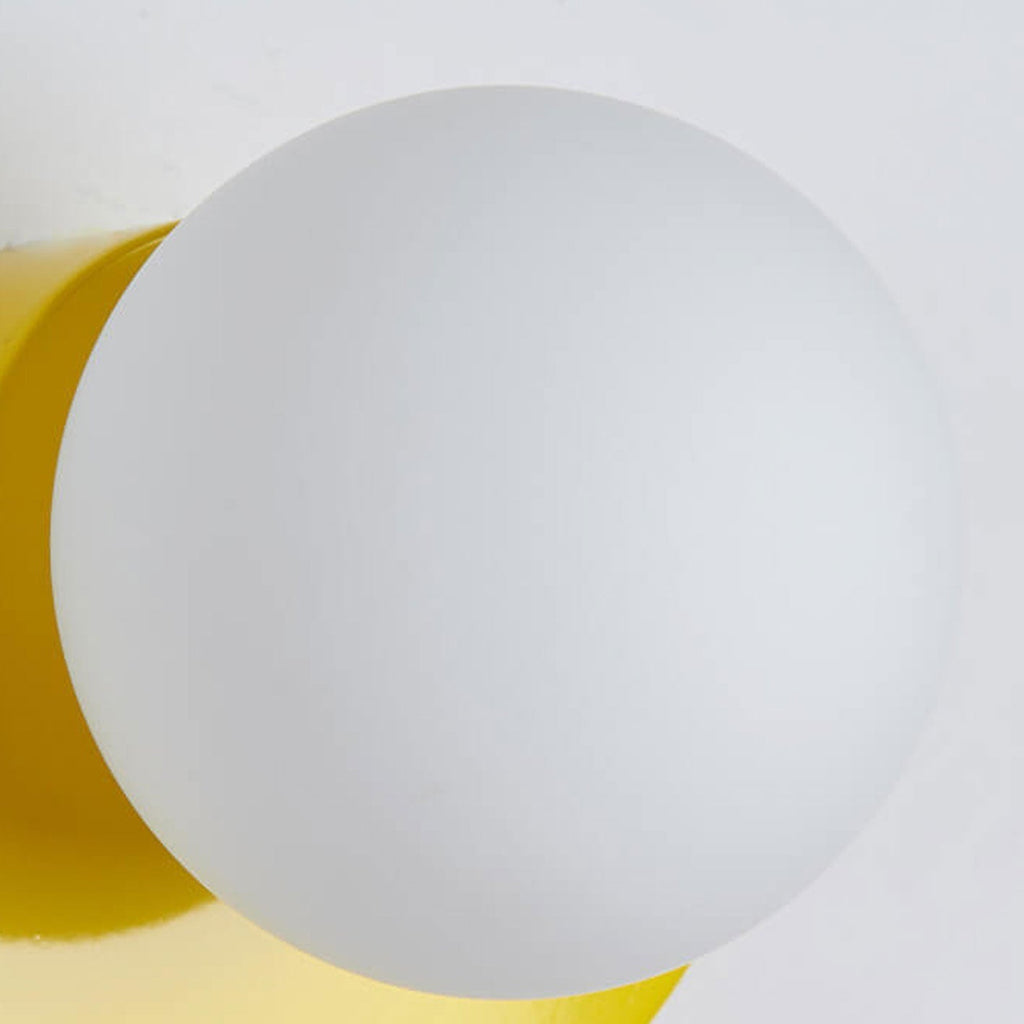 Glass Globe Wall Light with Colourful Base