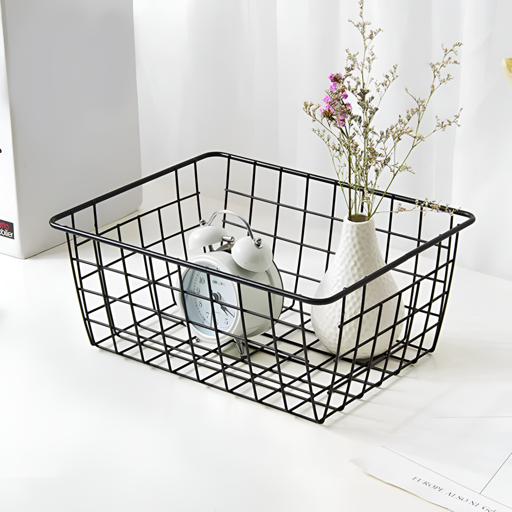 Modern Wire Storage Basket with Handles – NeatBasket