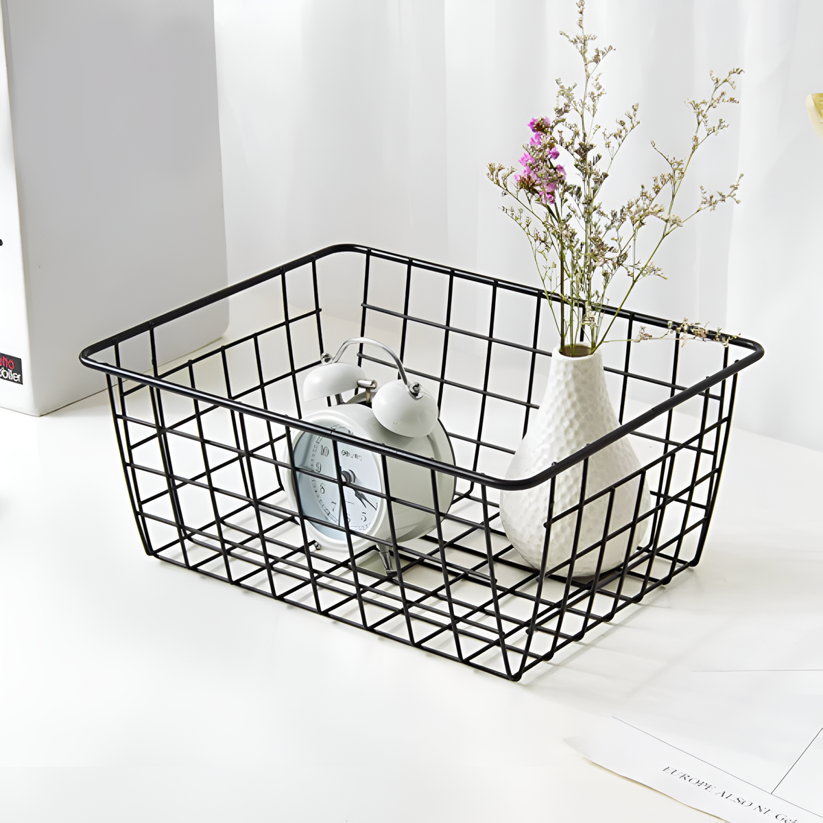 Modern Wire Storage Basket with Handles – NeatBasket