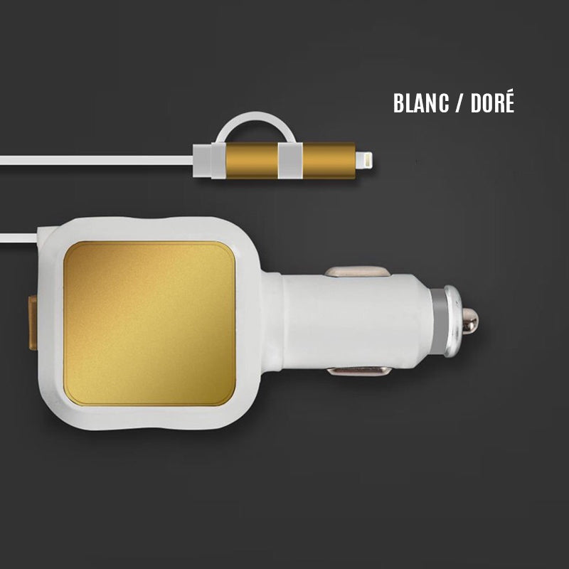 Ciaovie Car Charger Multi with Retractable Charging Cable