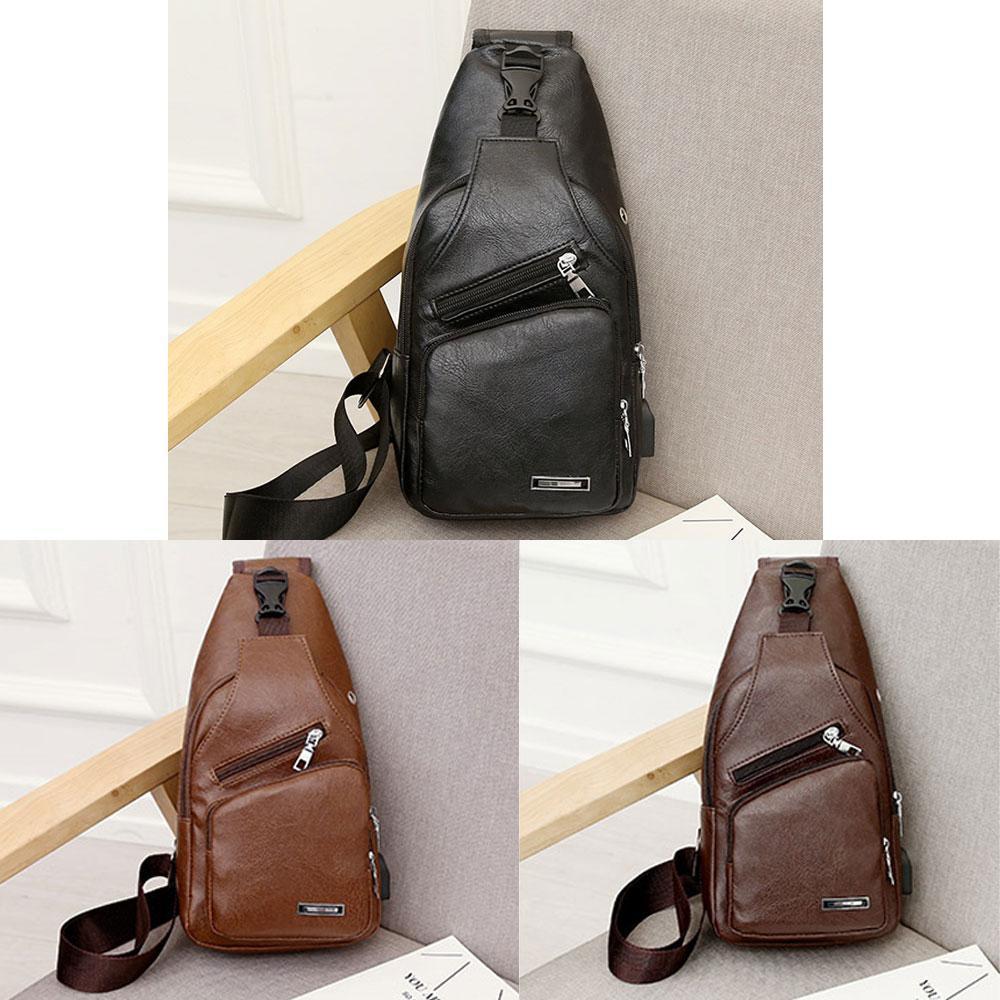 Shoulder bag Crossbody bag for men with USB charging port