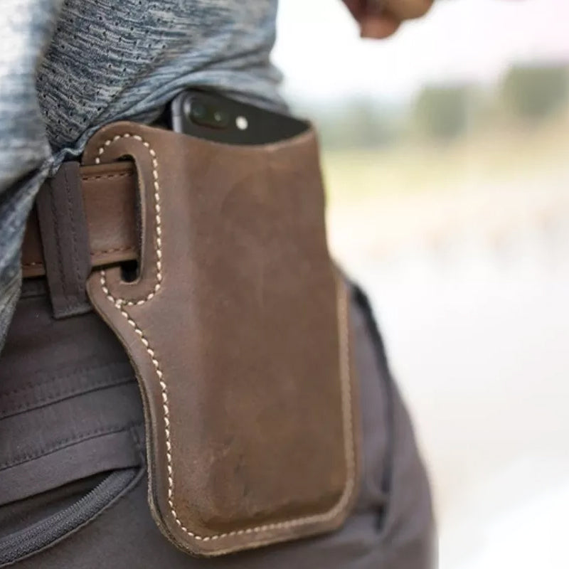 Retro Short Phone Case Belt Pouch