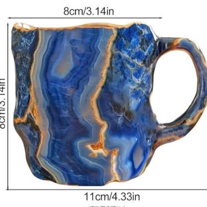 Handmade Coffee Mugs made of Mineral Crystal, Insulated, Microwave Safe, 350-450 ml