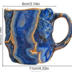 Handmade Coffee Mugs made of Mineral Crystal, Insulated, Microwave Safe, 350-450 ml