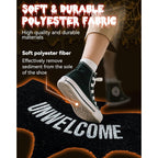 UNWELCOME Halloween Bat Doormat – Spooky Decorative Entry Rug for Porch, Patio, or Indoor Use