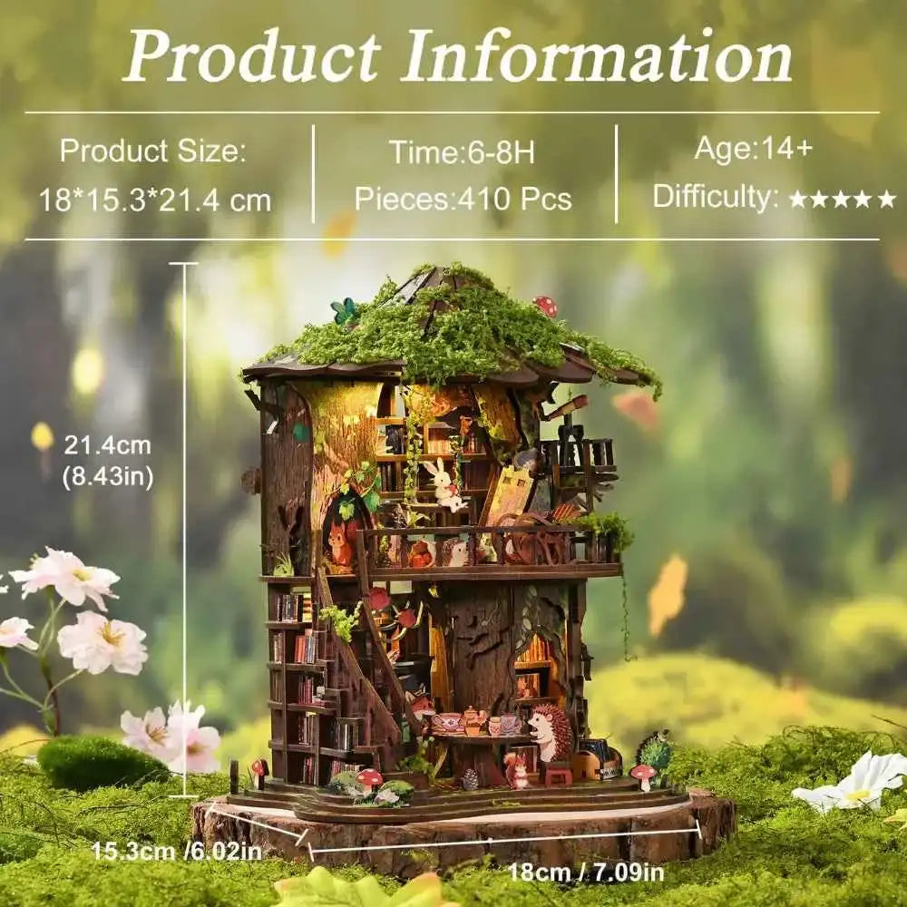 Forest Tea Book Club DIY Mini House Kit l DIY Miniature Kit