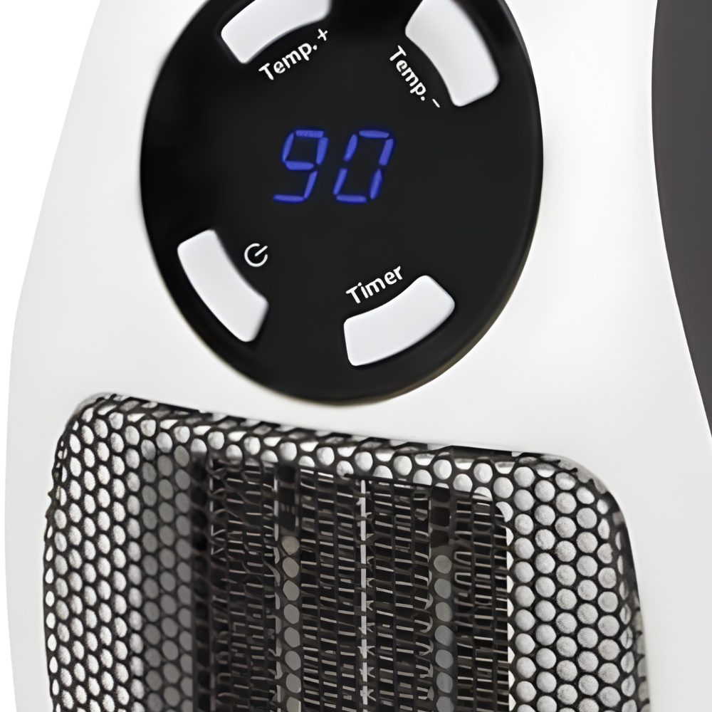 Electric Space Heater Ceramic Wall Plug Adjustable Thermostat