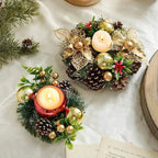 Christmas candle wreath Xmas New Year candle holders decors